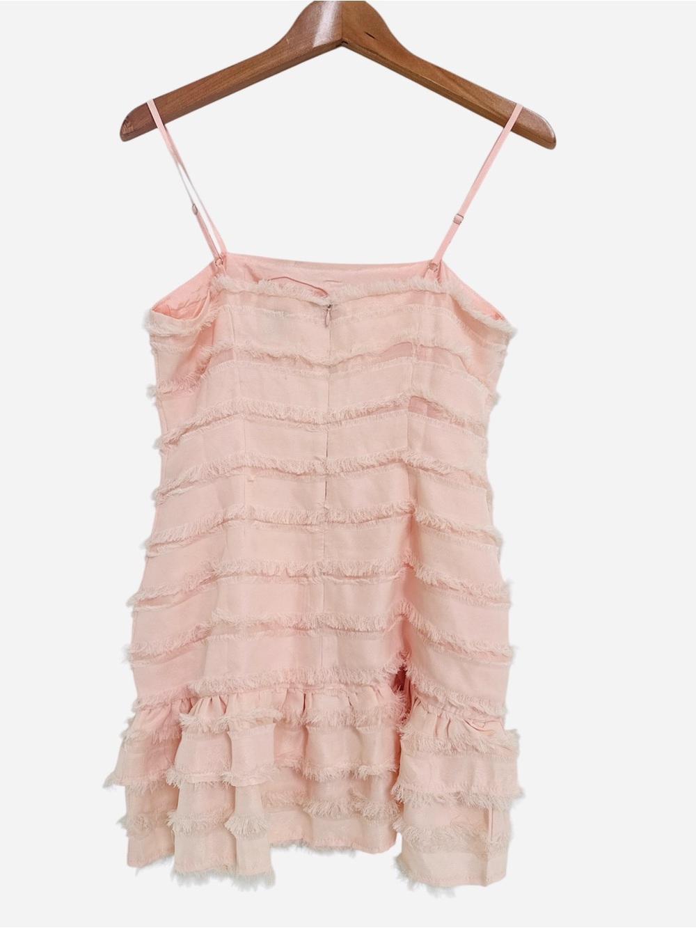 Polly Dress Molina Mini Dress Pink Tiered Size 6 - Picture 6 of 9